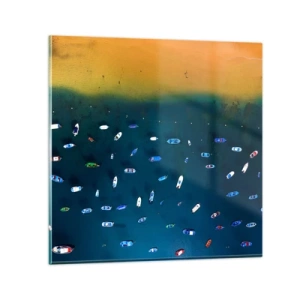 Schilderen op glas - Vakantie spel - 60x60 cm