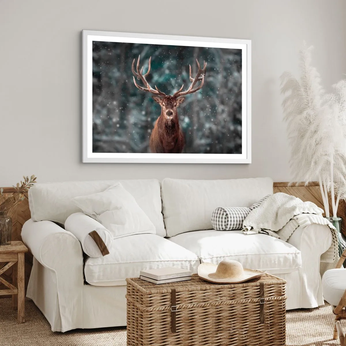 Poster in een witte lijst - Gekroond tot koning van het bos - 40x30 cm
