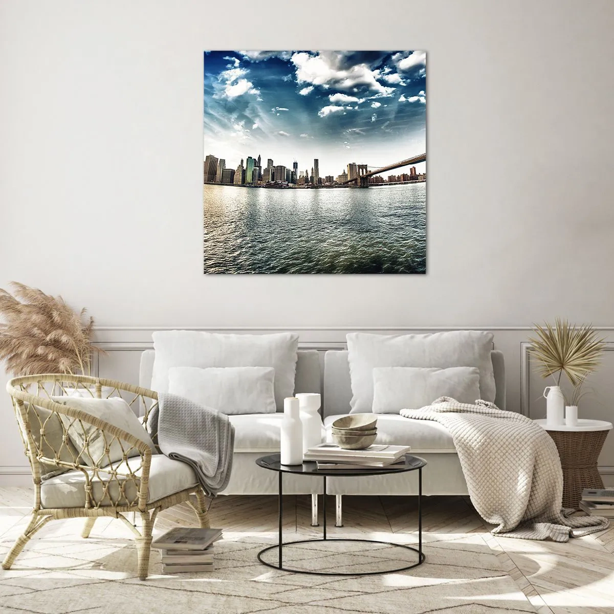 Schilderen op glas - Het glazen eiland - 40x40 cm