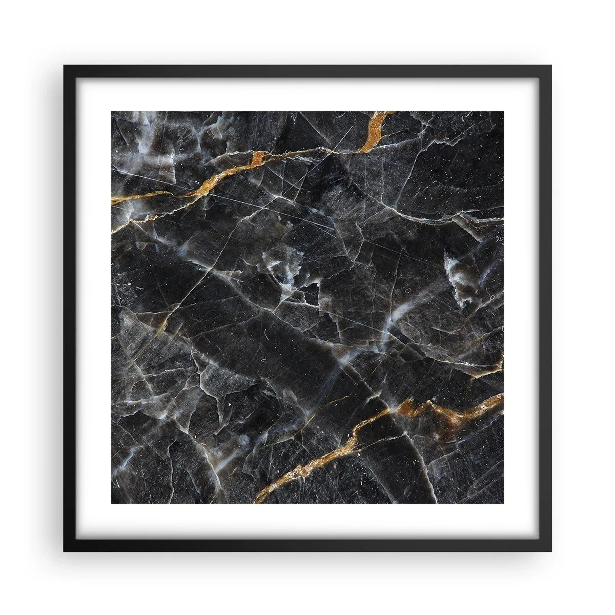 Poster in een zwarte lijst - Het innerlijke leven van de steen - 50x50 cm
