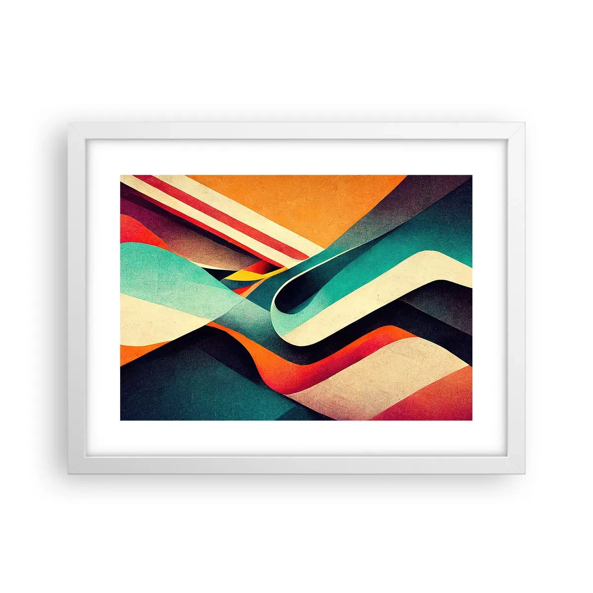 Poster in een witte lijst - Intensieve compositie - 40x30 cm