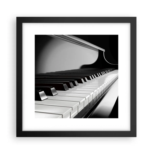 Poster in een zwarte lijst - Harmonie van vormen en kleuren - 30x30 cm