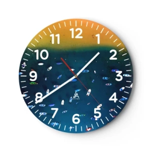 Wandklok - Klok - Vakantie spel - 30x30 cm