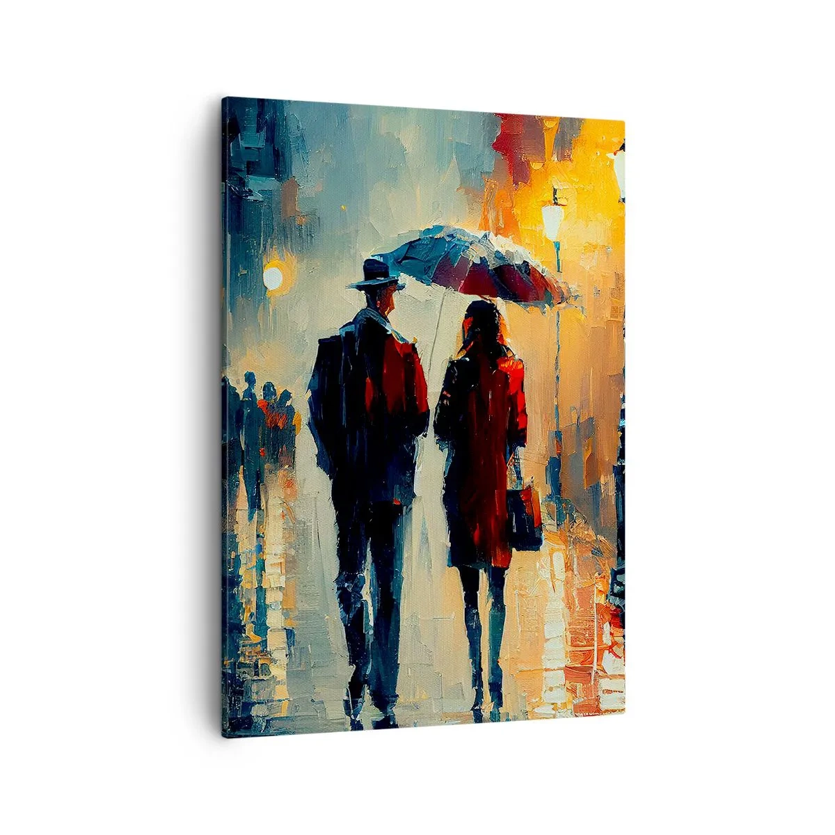 Schilderen op canvas - Stedelijk love strory - 50x70 cm