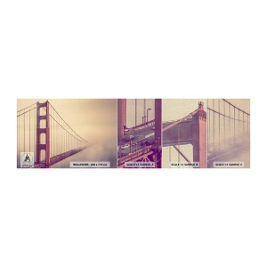 Fotobehang Monster Premium Canvas - Tussen hemel en aarde - Landschap, Architectuur, San Francisco - 100x30 cm