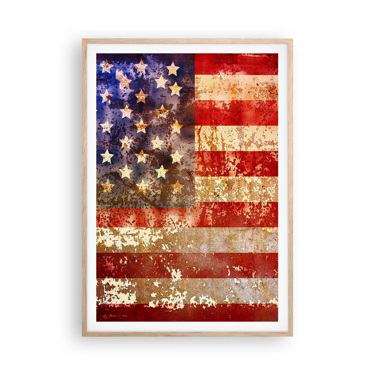 Een poster in een licht eiken lijst - Glorie vervaagt niet - 70x100 cm