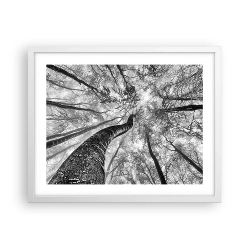 Poster in een witte lijst - Race naar het licht - 50x40 cm