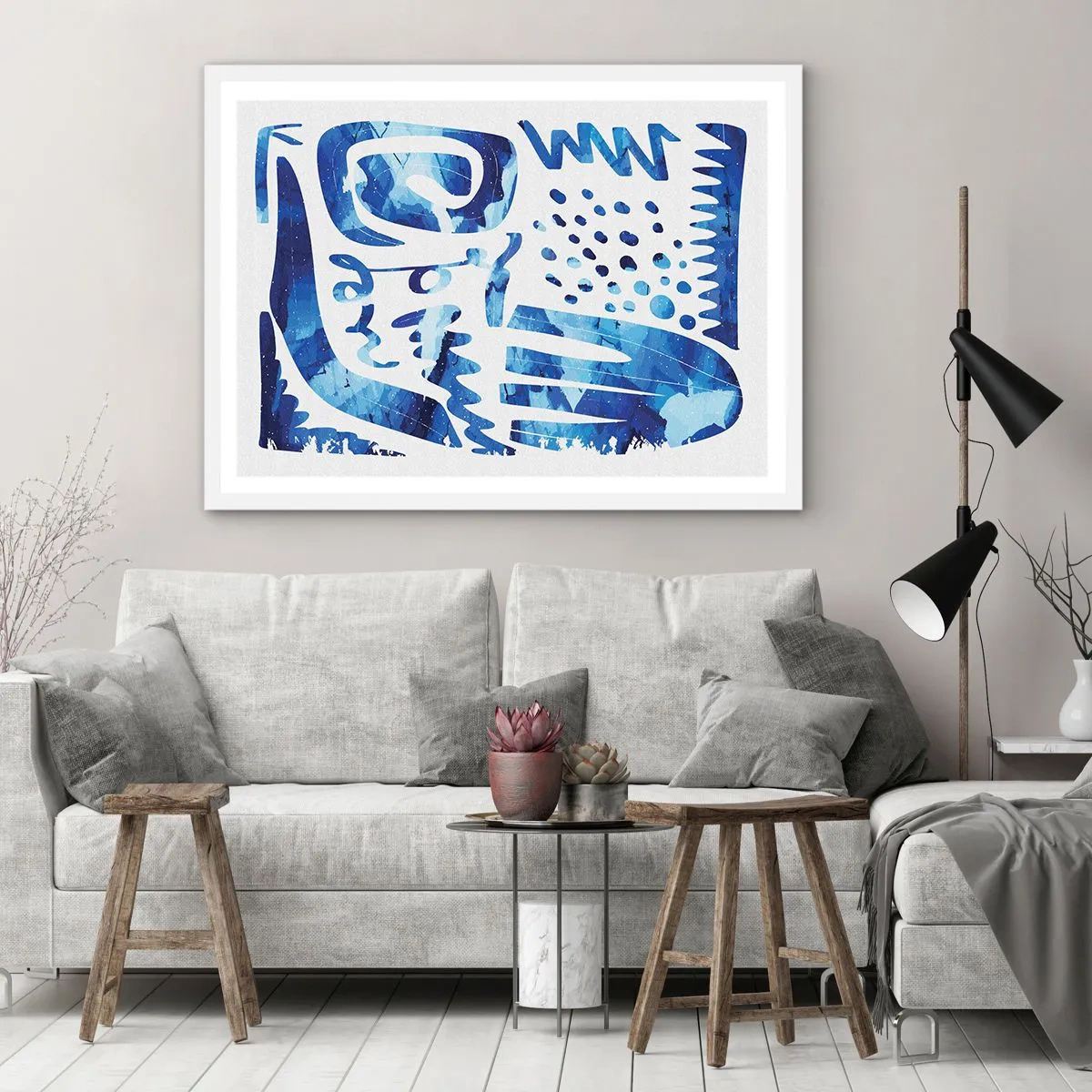 Poster in een witte lijst - Terug naar de wortels - 91x61 cm