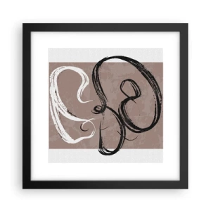 Poster in een zwarte lijst - Compositie – de zoektocht naar volheid - 30x30 cm