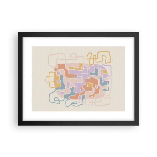 Poster in een zwarte lijst - Labyrint – een vreugdevol avontuur - 40x30 cm