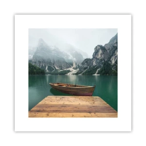 Poster - "En de trotse rotsen van het voorhoofd" - 30x30 cm