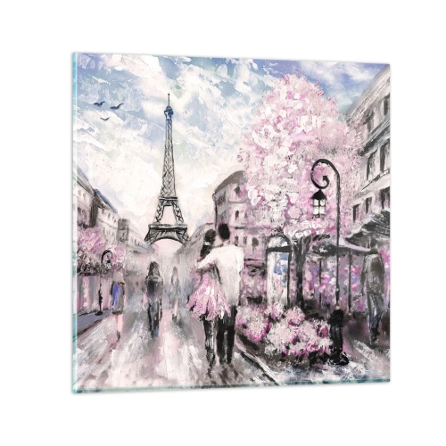 Schilderen op glas - Hoe verliefd te worden is alleen in ... - 30x30 cm