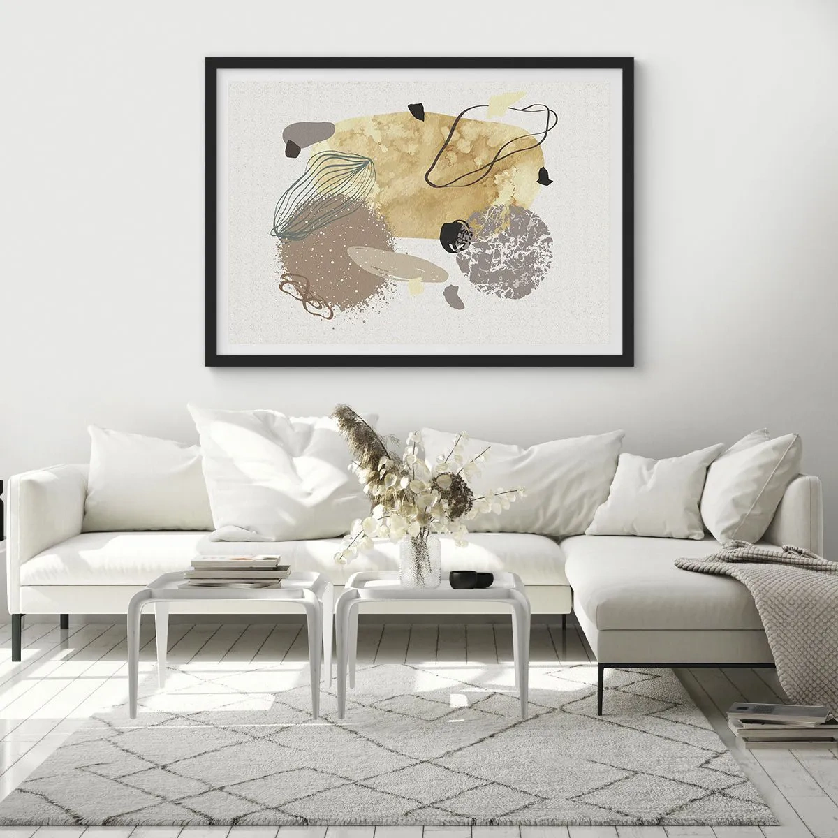 Poster in een zwarte lijst - Toegepaste plumcologie - 70x50 cm