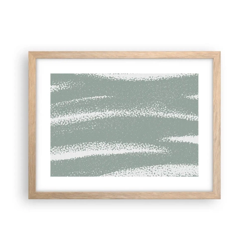 Een poster in een licht eiken lijst - Abstractie in een winterklimaat - 40x30 cm