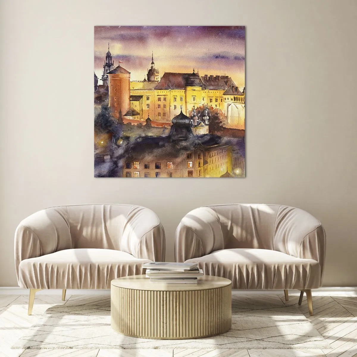 Schilderen op glas - Geschiedenis en sprookje - 70x70 cm