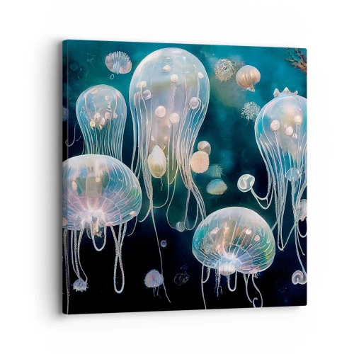 Schilderen op canvas - Ondferwaterbal - 30x30 cm