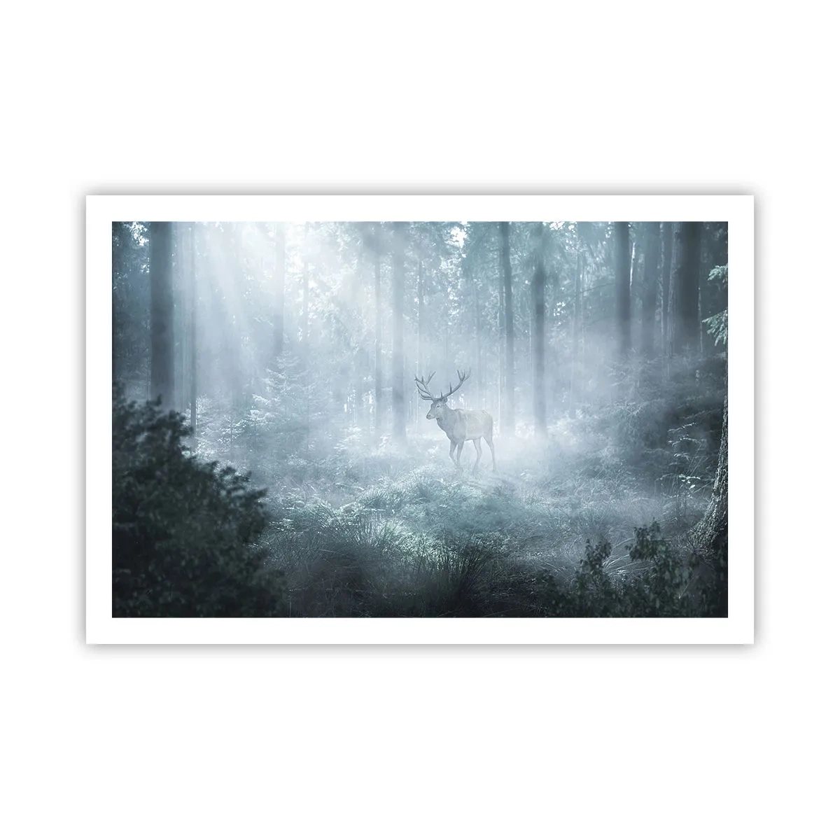 Poster - Ochtendbezoek aan het landgoed - 91x61 cm