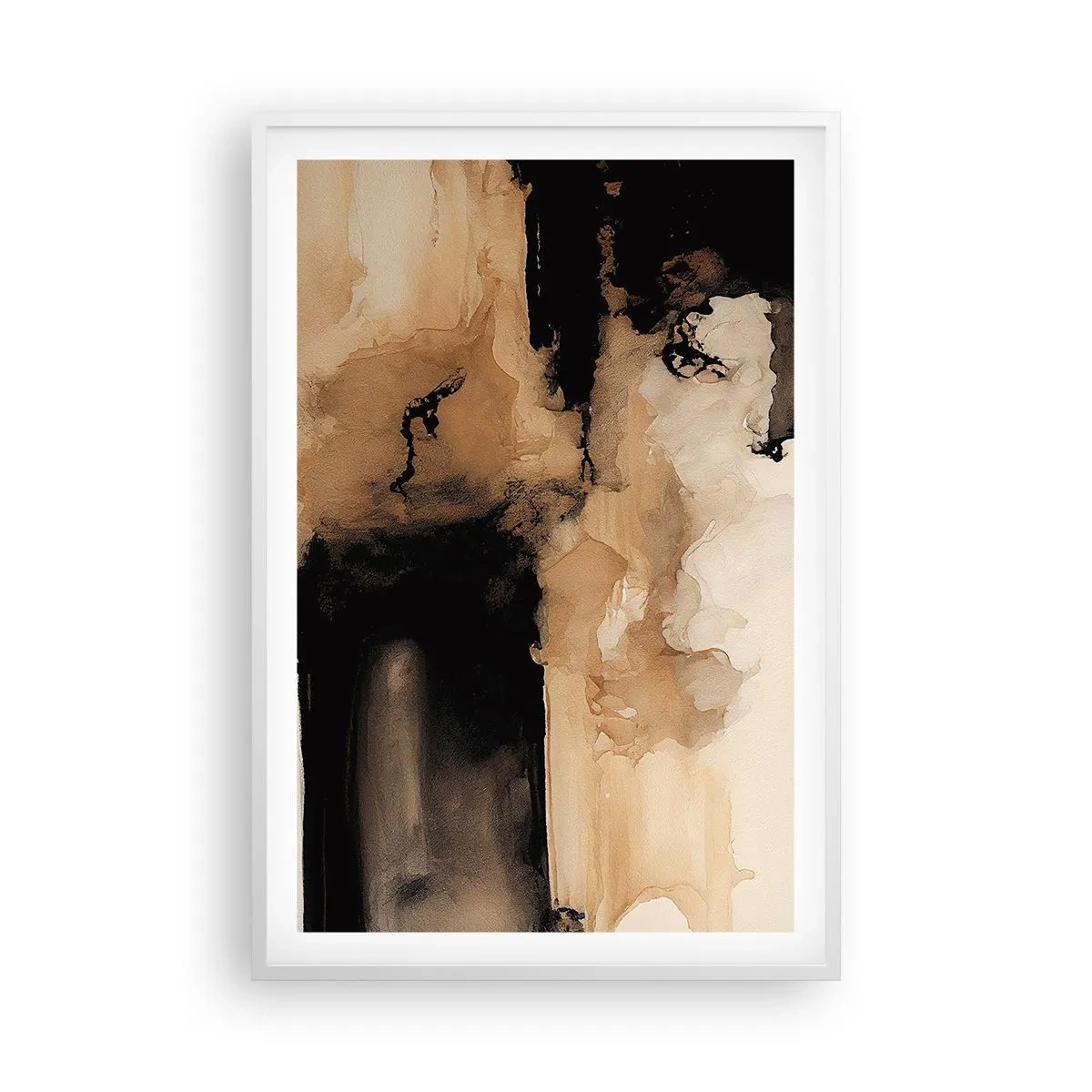 Poster in een witte lijst - Intrigerende abstractie - 61x91 cm