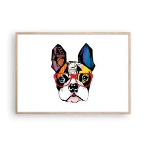 Een poster in een licht eiken lijst - intellectueel - 100x70 cm