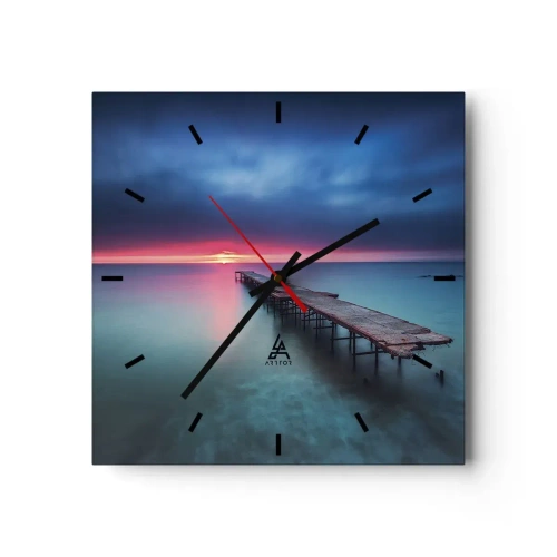 Wandklok - Klok - Tussen hemel en aarde - 30x30 cm