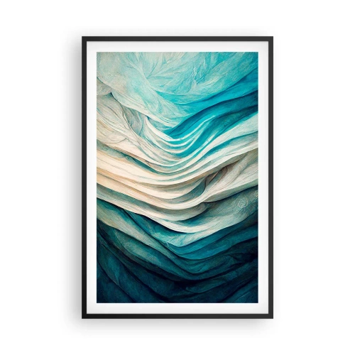 Poster in een zwarte lijst - Blauwe onverzadigbaarheid - 61x91 cm