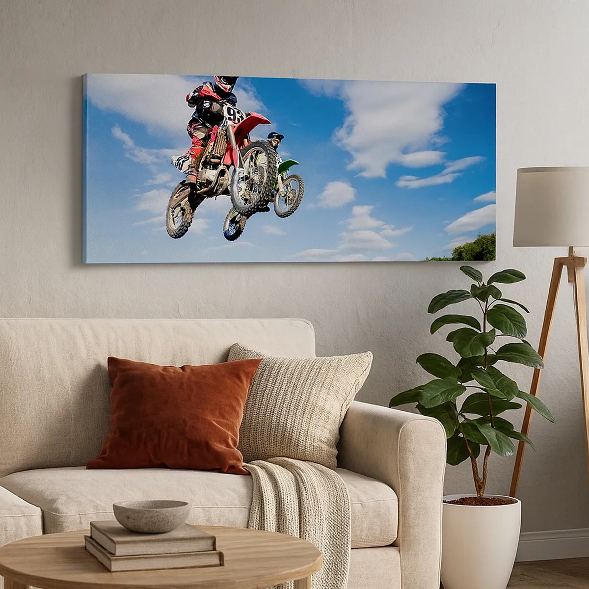 Schilderen op canvas - Luchtsprong - 30x30 cm