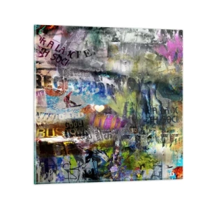 Schilderen op glas - Collage van herinneringen - 30x30 cm