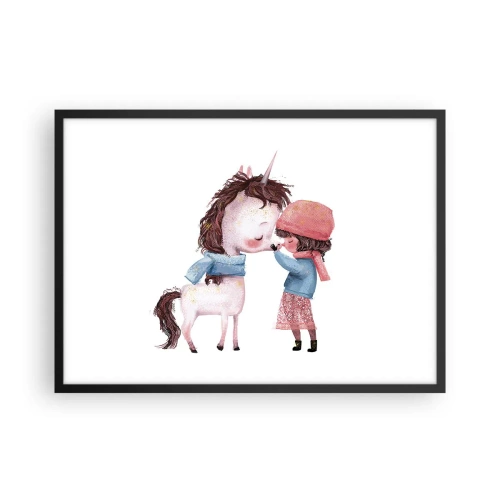 Poster in een zwarte lijst - Een winterverhaal - 70x50 cm