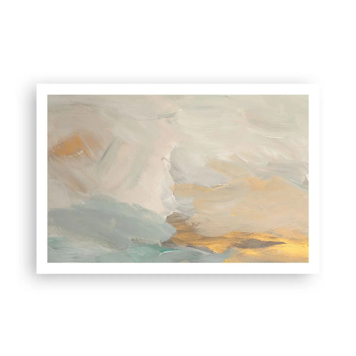 Poster - Abstractie – het land van zachtheid - 91x61 cm