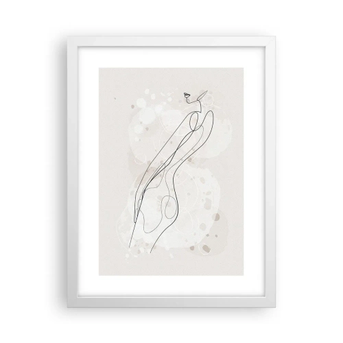 Poster in een witte lijst - De blik dwaalt af - 30x40 cm