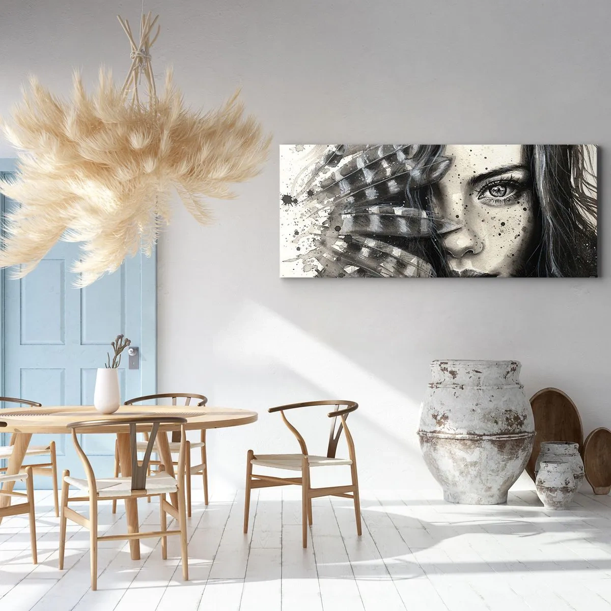 Schilderen op canvas - Wilde schoonheid - 100x40 cm