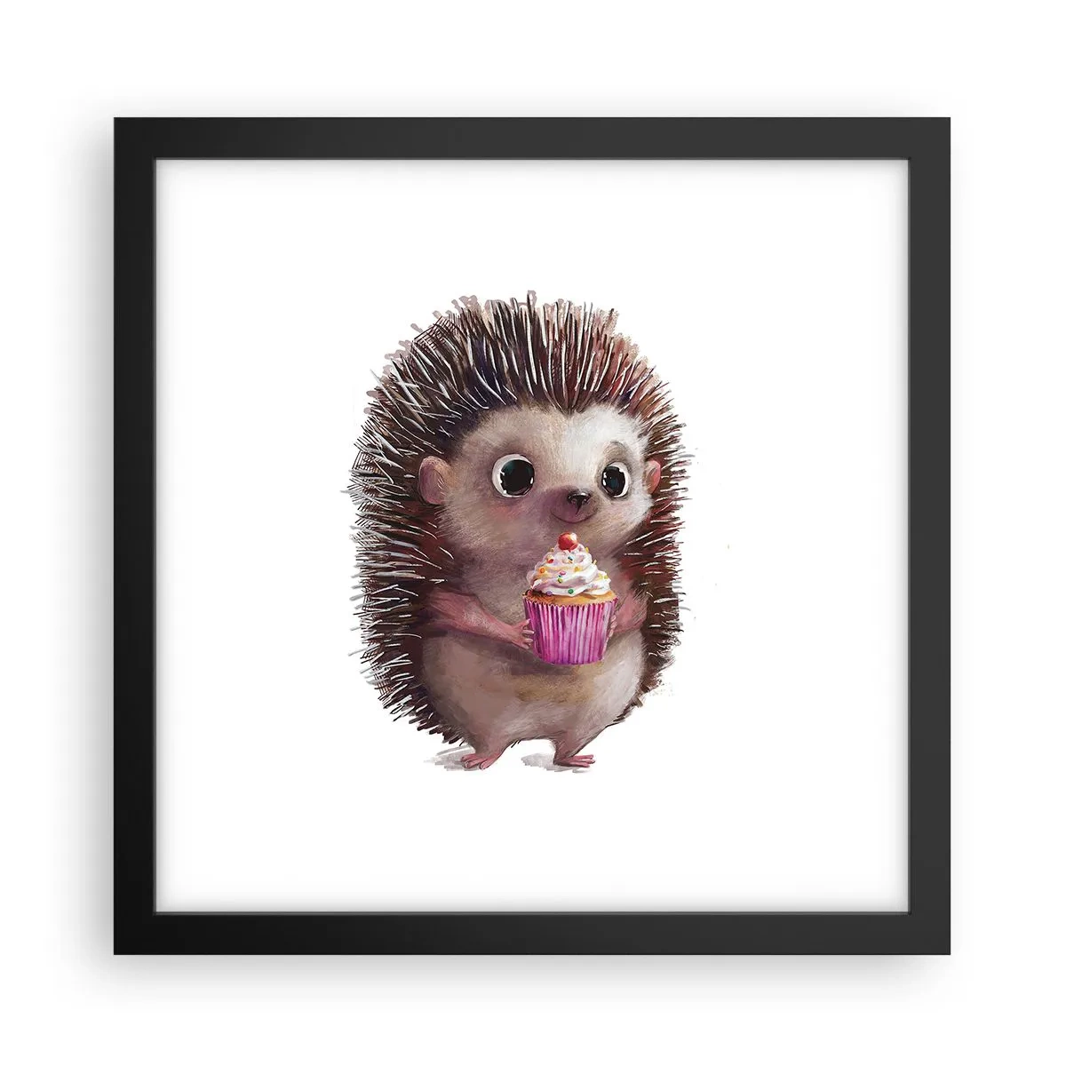Poster in een zwarte lijst - De vakantie is elke dag - 30x30 cm