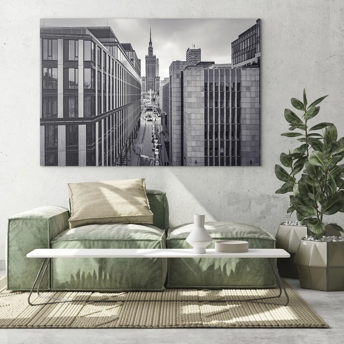 Schilderen op glas - Warschau vallei - 100x70 cm