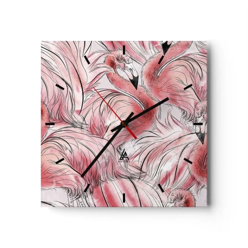 Wandklok - Klok - Vogelcorps de ballet - 30x30 cm