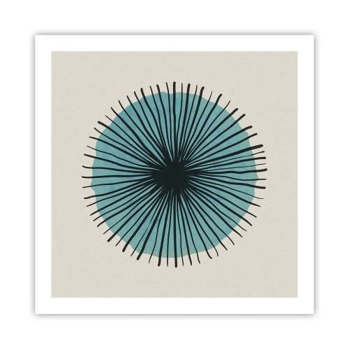 Poster - Stralend in het blauw - 60x60 cm
