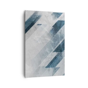 Schilderen op canvas - Ruimtelijke compositie - grijze beweging - 80x120 cm