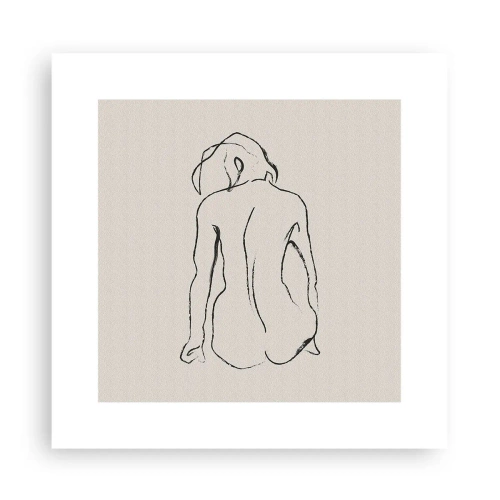Poster - Naakt meisje - 30x30 cm
