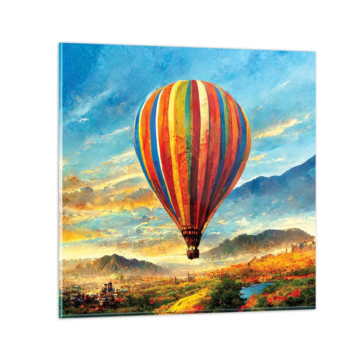 Schilderen op glas - In stilte zie je meer - 30x30 cm