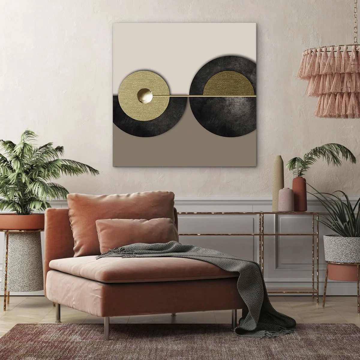 Schilderen op canvas - Variaties rond de cirkel - 60x60 cm