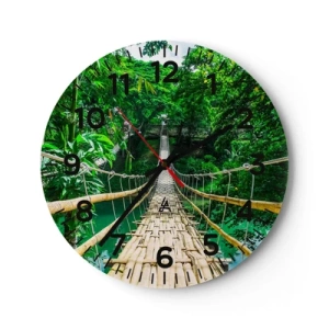Wandklok - Klok - Apenbrug over de green - 40x40 cm
