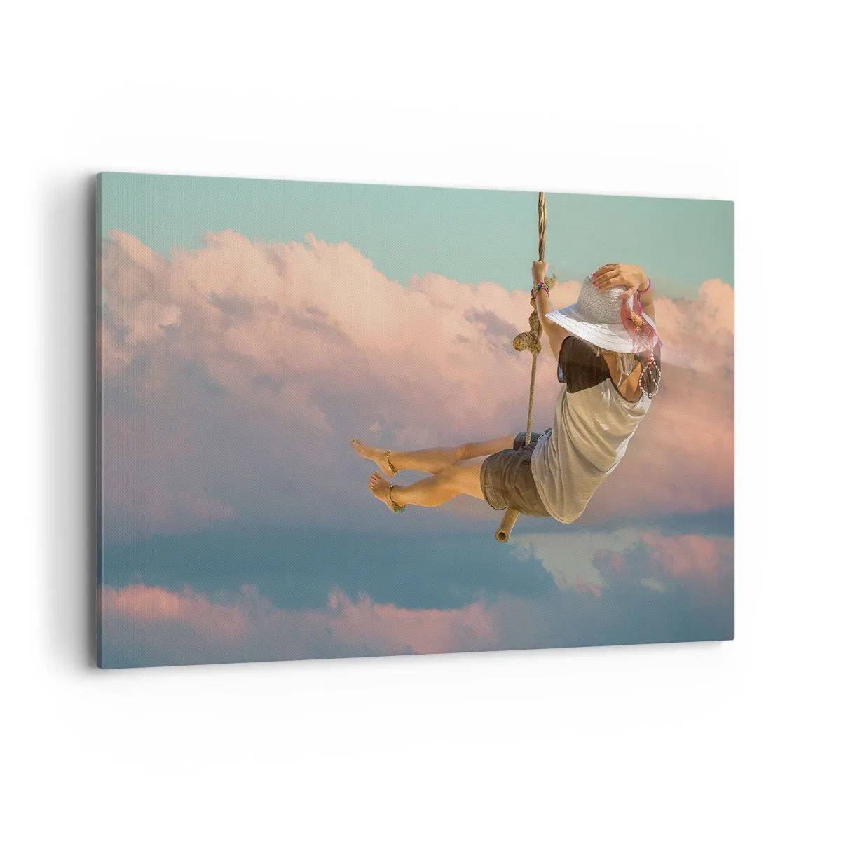 Schilderen op canvas - Plezier in de wolken - 120x80 cm