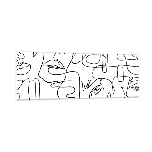 Schilderen op glas - In verwarde emoties - 90x30 cm
