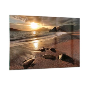 Schilderen op glas - Volg de zon naar de heuvels - 120x80 cm