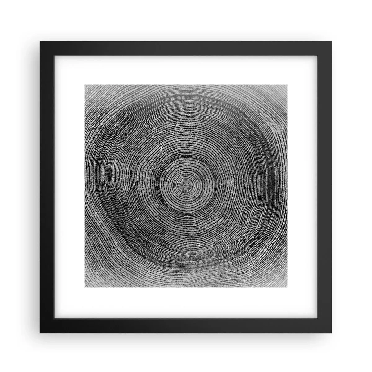 Poster in een zwarte lijst - Teken van de tijden - 30x30 cm