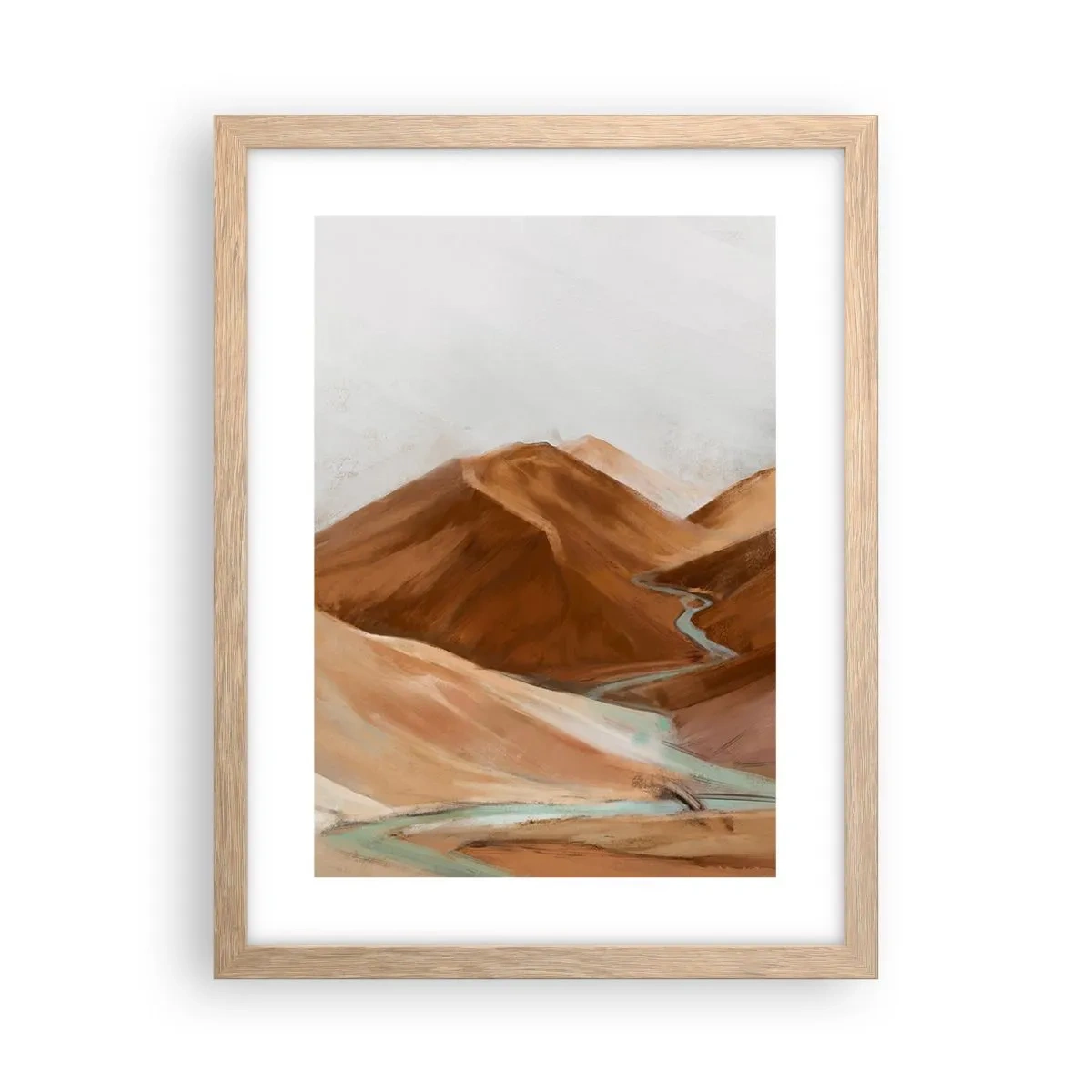 Een poster in een licht eiken lijst - Naar de bron - 30x40 cm