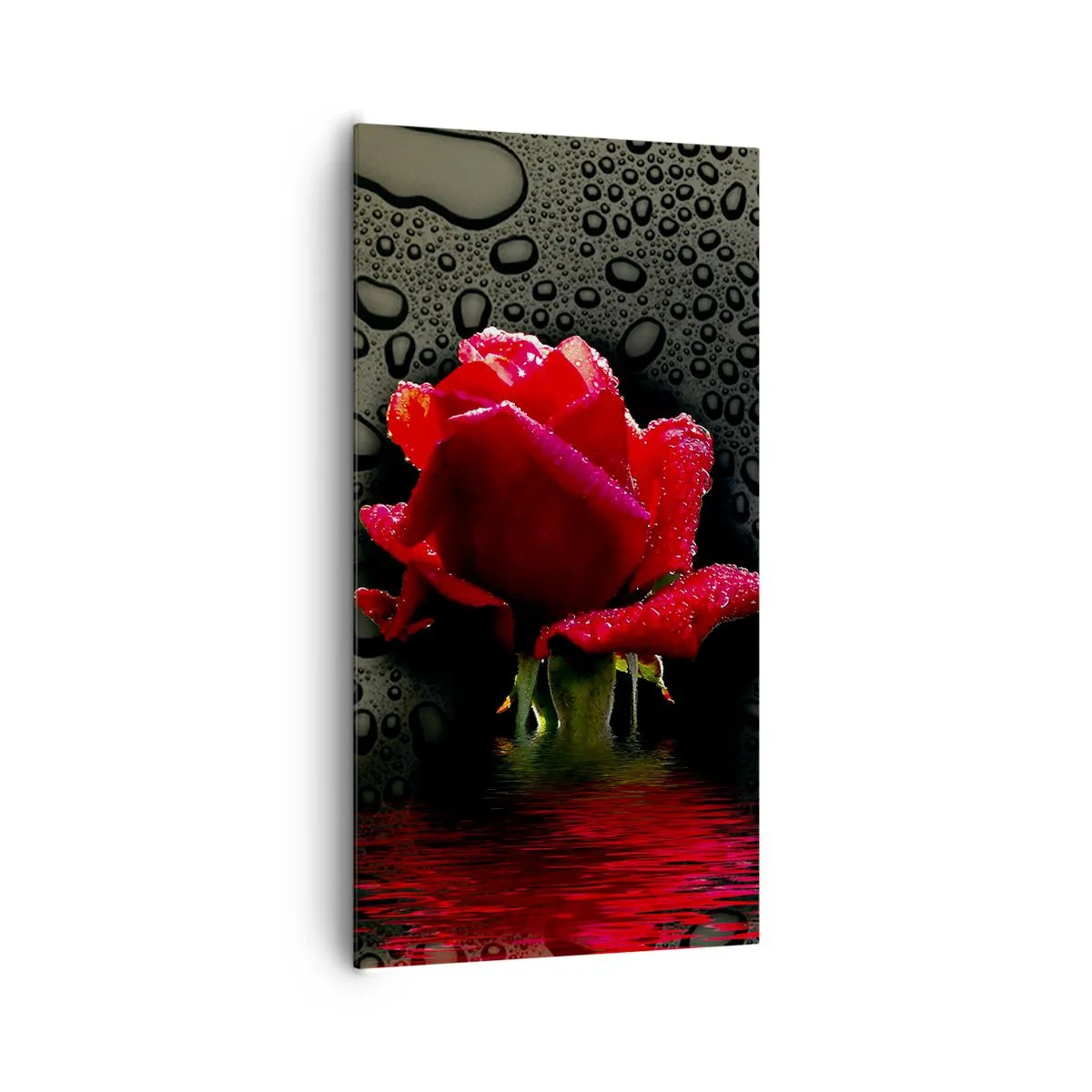 Schilderen op canvas - Rood en zwart - 65x120 cm