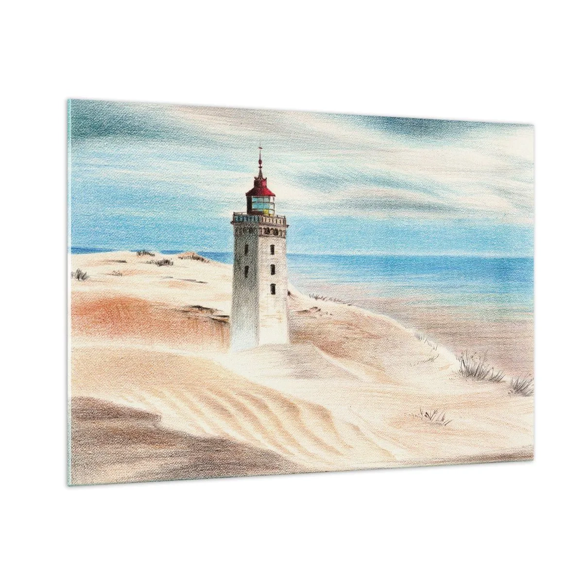 Schilderen op glas - Altijd staren naar de zee - 100x70 cm