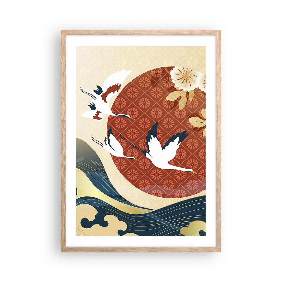 Een poster in een licht eiken lijst - Japans sprookje - 50x70 cm