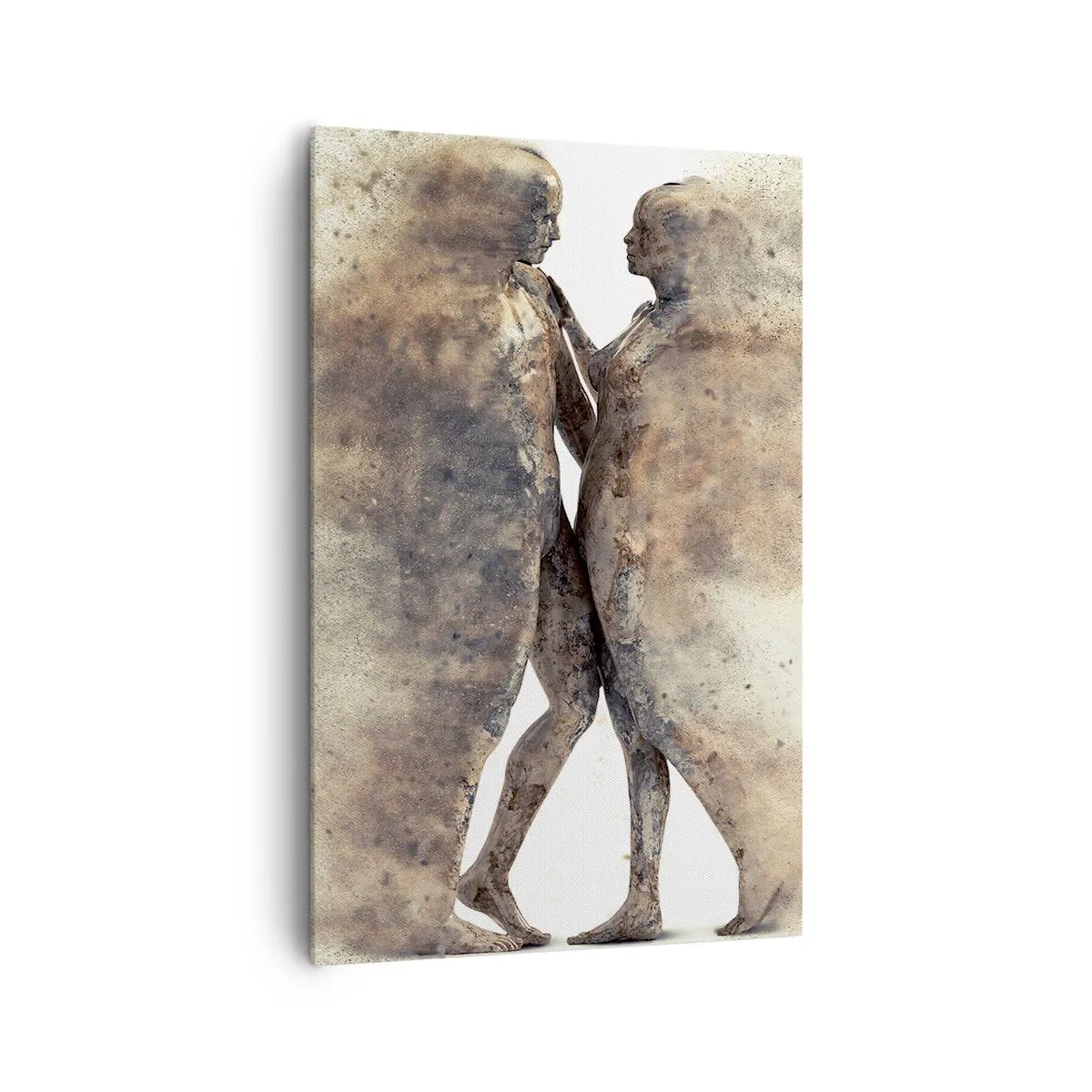 Schilderen op canvas - Ze verrezen uit het stof tot liefde - 80x120 cm