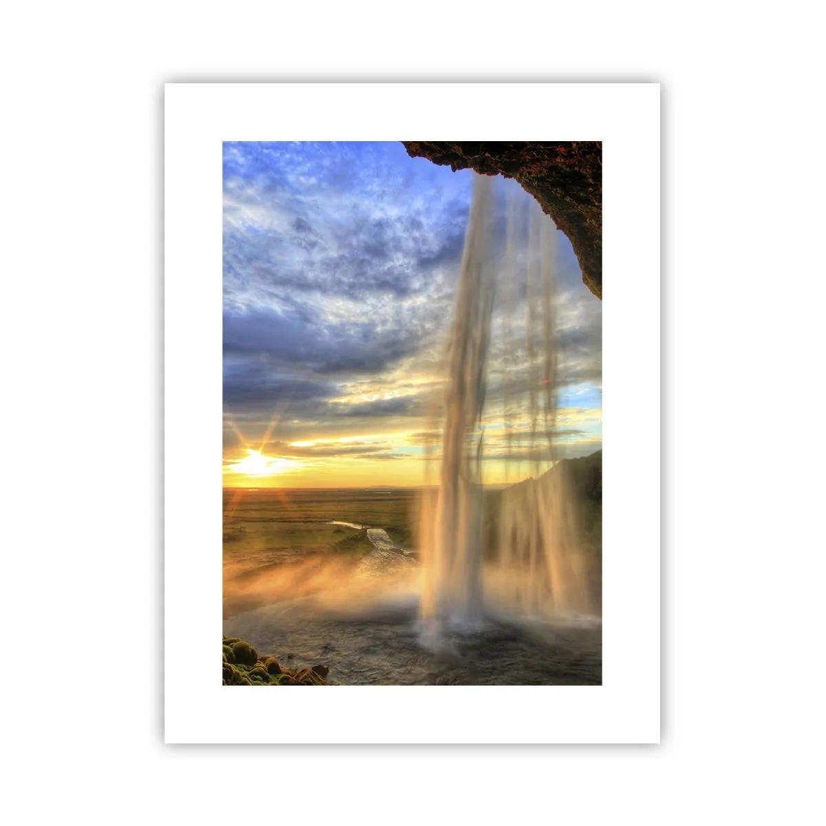 Poster - De wereld achter een sluier van druppels - 30x40 cm